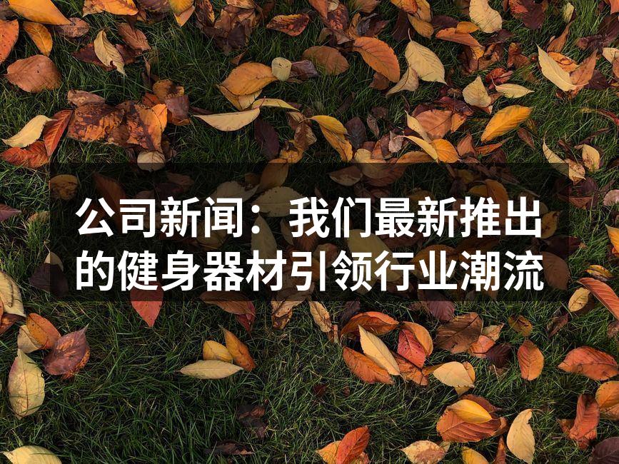 公司新闻：我们最新推出的健身器材引领行业潮流