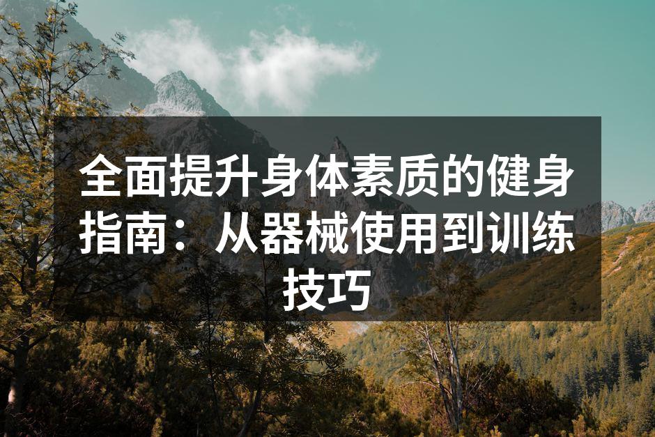 全面提升身体素质的健身指南：从器械使用到训练技巧