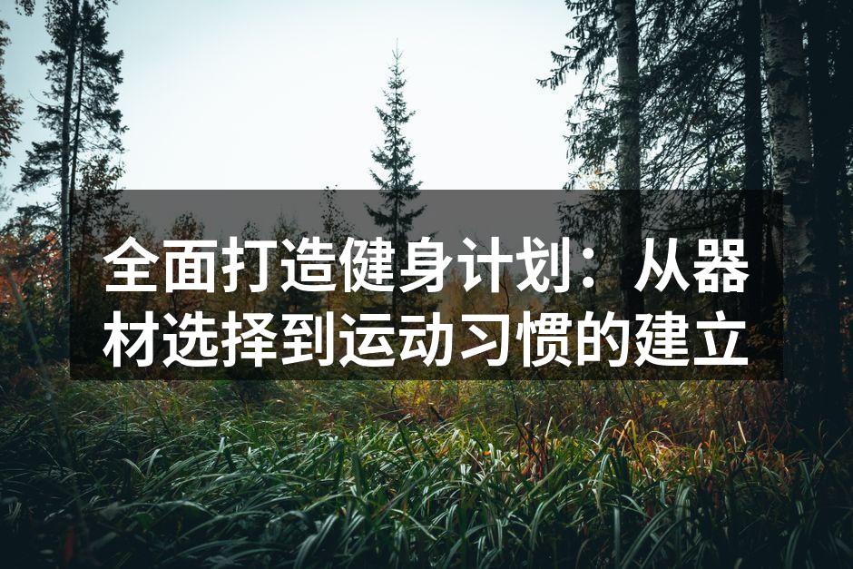 全面打造健身计划：从器材选择到运动习惯的建立